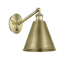 Innovations Lighting 317-1W-AB-MBC-8-AB - Berkshire - 1 Light - 8 inch - Antique Brass - Adjustable Sconce
