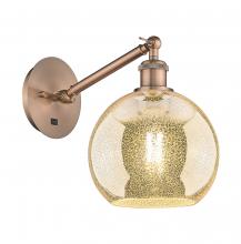 Innovations Lighting 317-1W-AC-G128-8 - Athens - 1 Light - 8 inch - Antique Copper - Adjustable Sconce