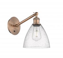 Innovations Lighting 317-1W-AC-GBD-754 - Bristol - 1 Light - 8 inch - Antique Copper - Adjustable Sconce