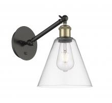 Innovations Lighting 317-1W-BAB-GBC-82 - Berkshire - 1 Light - 8 inch - Black Antique Brass - Adjustable Sconce