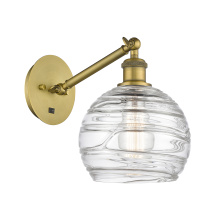 Innovations Lighting 317-1W-BB-G1213-8CL - Athens Deco Swirl - 1 Light - 8 inch - Brushed Brass - Sconce