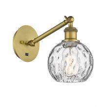 Innovations Lighting 317-1W-BB-G1215-6 - Athens Water Glass - 1 Light - 6 inch - Brushed Brass - Adjustable Sconce