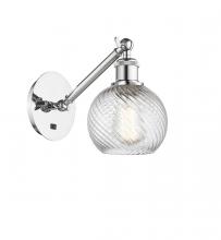 Innovations Lighting 317-1W-PC-G1214-6 - Small Twisted Swirl 1 Light Sconce part of the Ballston Collection