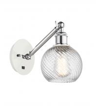 Innovations Lighting 317-1W-WPC-G1214-6 - Small Twisted Swirl 1 Light Sconce part of the Ballston Collection