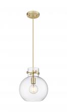 Innovations Lighting 410-1PM-CB-G410-10CL - Newton Sphere - 1 Light - 10 inch - Champagne Bronze - Cord hung - Pendant