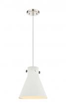Innovations Lighting 410-1PM-PN-M411-10W - Newton Cone - 1 Light - 10 inch - Polished Nickel - Cord hung - Pendant