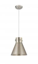 Innovations Lighting 410-1PM-SN-M411-10SN - Newton Cone - 1 Light - 10 inch - Satin Nickel - Cord hung - Pendant