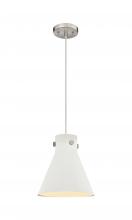Innovations Lighting 410-1PM-SN-M411-10W - Newton Cone - 1 Light - 10 inch - Satin Nickel - Cord hung - Pendant