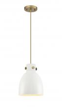 Innovations Lighting 410-1PS-BB-M412-8W - Newton Bell - 1 Light - 8 inch - Brushed Brass - Cord hung - Pendant