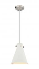 Innovations Lighting 410-1PS-SN-M411-8W - Newton Cone - 1 Light - 8 inch - Satin Nickel - Cord hung - Pendant