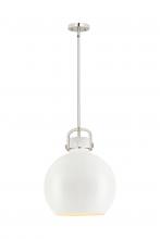 Innovations Lighting 410-1SL-PN-M410-14W - Newton Sphere - 1 Light - 14 inch - Polished Nickel - Pendant