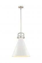 Innovations Lighting 410-1SL-SN-M411-14W - Newton Cone - 1 Light - 14 inch - Satin Nickel - Pendant