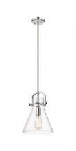 Innovations Lighting 410-1SM-PN-G411-10CL - Newton Cone - 1 Light - 10 inch - Polished Nickel - Mini Pendant