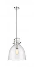 Innovations Lighting 410-1SM-PN-G412-12CL - Newton Bell - 1 Light - 12 inch - Polished Nickel - Mini Pendant