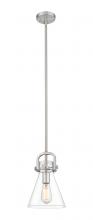 Innovations Lighting 410-1SS-SN-G411-8CL - Newton Cone - 1 Light - 8 inch - Satin Nickel - Mini Pendant