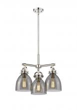 Innovations Lighting 410-3CR-PN-G412-7SM - Newton Bell - 3 Light - 21 inch - Polished Nickel - Pendant