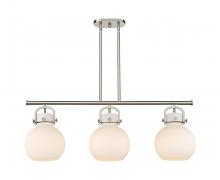 Innovations Lighting 410-3I-SN-G410-10WH - Newton Sphere - 3 Light - 42 inch - Satin Nickel - Island Light