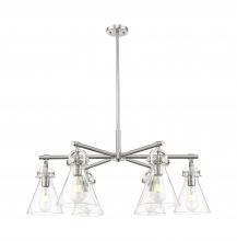 Innovations Lighting 410-6CR-SN-G411-7SDY - Newton Cone - 6 Light - 26 inch - Satin Nickel - Chandelier