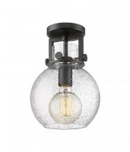 Innovations Lighting 411-1F-BK-G410-8SDY - Newton Sphere - 1 Light - 8 inch - Matte Black - Semi-Flush Mount