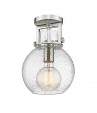 Innovations Lighting 411-1F-SN-G410-8SDY - Newton Sphere - 1 Light - 8 inch - Satin Nickel - Semi-Flush Mount