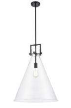Innovations Lighting 411-1S-BK-18CL - Newton Cone - 1 Light - 18 inch - Matte Black - Stem hung - Pendant