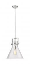 Innovations Lighting 411-1SM-PN-G411-12SDY - Newton Cone - 1 Light - 12 inch - Polished Nickel - Stem Hung - Mini Pendant