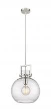 Innovations Lighting 411-1SM-SN-G410-12SDY - Newton Sphere - 1 Light - 12 inch - Satin Nickel - Mini Pendant