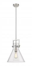 Innovations Lighting 411-1SM-SN-G411-12CL - Newton Cone - 1 Light - 12 inch - Satin Nickel - Mini Pendant
