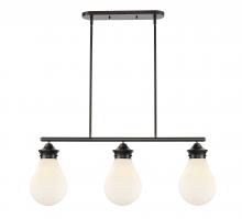 Innovations Lighting 414-3I-BK-8W - Genesis - 3 Light - 39 inch - Matte Black - Stem hung - Island Light