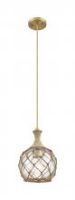 Innovations Lighting 415-1PR-BB-G122-8RB - Astor - 1 Light - 8 inch - Brushed Brass - Cord hung - Mini Pendant