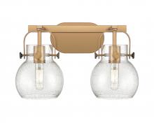 Innovations Lighting 423-2W-BB-G410-6SDY - Pilaster II Sphere - 2 Light - 17 inch - Brushed Brass - Bath Vanity Light