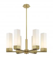 Innovations Lighting 427-6CR-BB-G427-14WH - Claverack - 6 Light - 28 inch - Brushed Brass - Chandelier