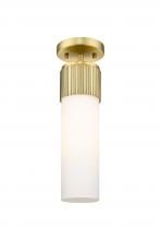 Innovations Lighting 428-1F-BB-G428-12WH - Bolivar - 1 Light - 5 inch - Brushed Brass - Semi-Flush Mount