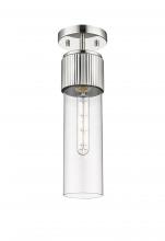Innovations Lighting 428-1F-PN-G428-12CL - Bolivar - 1 Light - 5 inch - Polished Nickel - Semi-Flush Mount