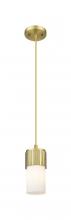 Innovations Lighting 428-1P-BB-G428-7WH - Bolivar - 1 Light - 5 inch - Brushed Brass - Pendant