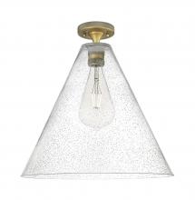 Innovations Lighting 434-1F-BB-GBC-164 - Crown Point - 1 Light - 16 inch - Brushed Brass - Flush Mount
