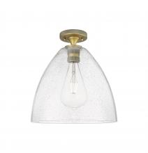 Innovations Lighting 434-1F-BB-GBD-124 - Crown Point - 1 Light - 12 inch - Brushed Brass - Flush Mount