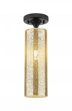 Innovations Lighting 434-1F-BK-G434-12ME - Crown Point - 1 Light - 5 inch - Matte Black - Flush Mount