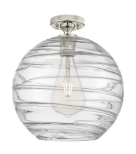 Innovations Lighting 434-1F-PN-G1213-12CL - Crown Point - 1 Light - 12 inch - Polished Nickel - Flush Mount