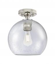 Innovations Lighting 434-1F-PN-G124-8 - Crown Point - 1 Light - 8 inch - Polished Nickel - Flush Mount