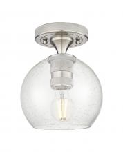 Innovations Lighting 434-1F-SN-G124-6 - Crown Point - 1 Light - 6 inch - Satin Nickel - Flush Mount