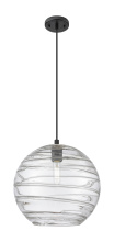 Innovations Lighting 434-1P-BK-G1213-12CL - Crown Point - 1 Light - 12 inch - Matte Black - Pendant