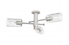 Innovations Lighting 434-3F-SN-G434-7SDY - Crown Point - 3 Light - 34 inch - Satin Nickel - Semi-Flush Mount