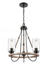 Innovations Lighting 442-3CR-BK-CL-LED - Paladin - 3 Light - 19 inch - Matte Black - Chain Hung - Mini Chandelier