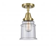 Innovations Lighting 447-1C-AB-G184 - Canton - 1 Light - 6 inch - Antique Brass - Semi-Flush Mount