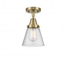 Innovations Lighting 447-1C-AB-G64 - Cone - 1 Light - 6 inch - Antique Brass - Semi-Flush Mount