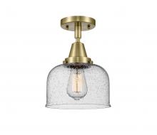 Innovations Lighting 447-1C-AB-G74 - Bell - 1 Light - 8 inch - Antique Brass - Semi-Flush Mount