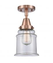Innovations Lighting 447-1C-AC-G182 - Canton - 1 Light - 6 inch - Antique Copper - Semi-Flush Mount
