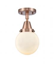 Innovations Lighting 447-1C-AC-G201-6 - Beacon - 1 Light - 6 inch - Antique Copper - Semi-Flush Mount