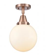 Innovations Lighting 447-1C-AC-G201-8 - Beacon - 1 Light - 8 inch - Antique Copper - Semi-Flush Mount